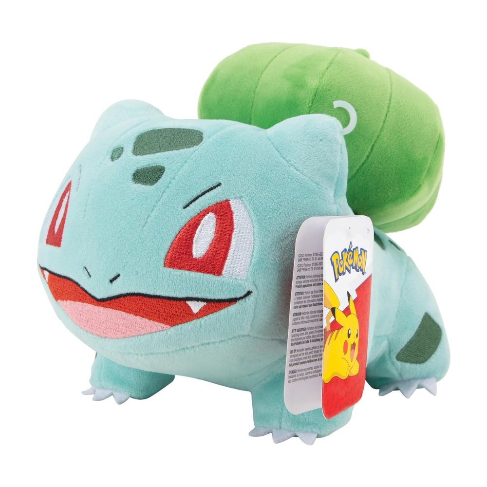 Jazwares Pokémon Plüsch flauschiges Kuscheltier für Kinder Bisasam - 20 cm