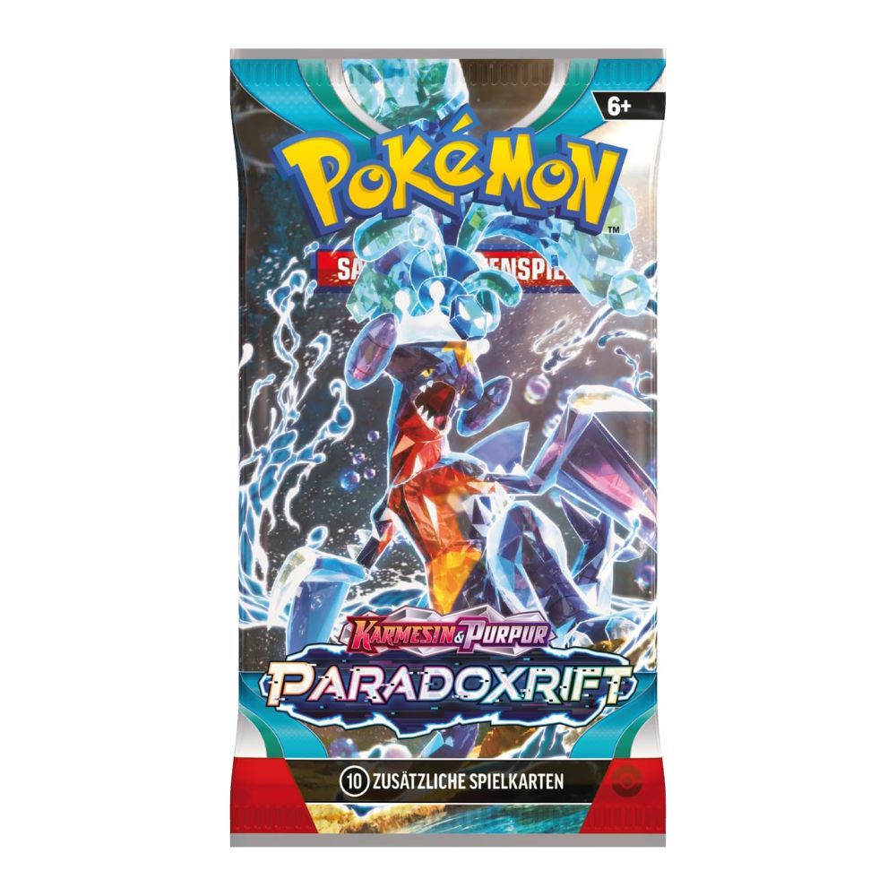 Pokémon Sammelkartenspiel – 4 x Boosterpackung (deutsch) - Karmesin & Purpur Paradoxrift