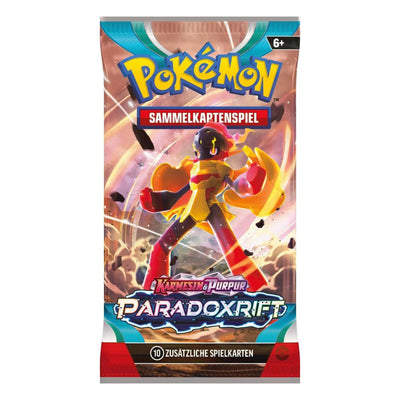 Pokémon Sammelkartenspiel – 4 x Boosterpackung (deutsch) - Karmesin & Purpur Paradoxrift