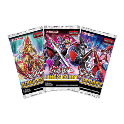 Konami Sammelkarte Yu-Gi-Oh! - King's Court - 3 x Booster Packung (jedes Artwork 1 x) - englisch