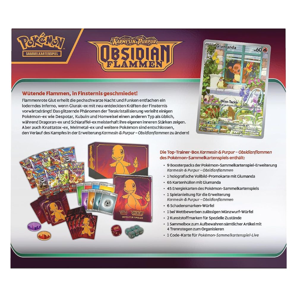 Pokémon Karmesin & Purpur Obsidian Flammen Top Trainer Box (DE)