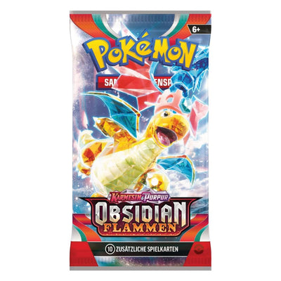 Pokémon - 4 x Booster Packung Karmesin & Purpur - Obsidian Flammen - deutsch