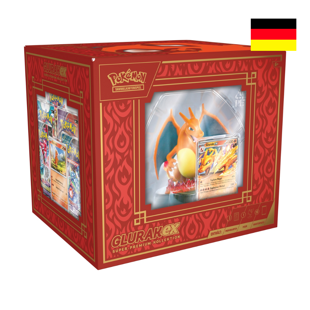 Pokémon Sammelkartenspiel Glurak ex Super Premium Kollektion Box deutsche Sprachausgabe