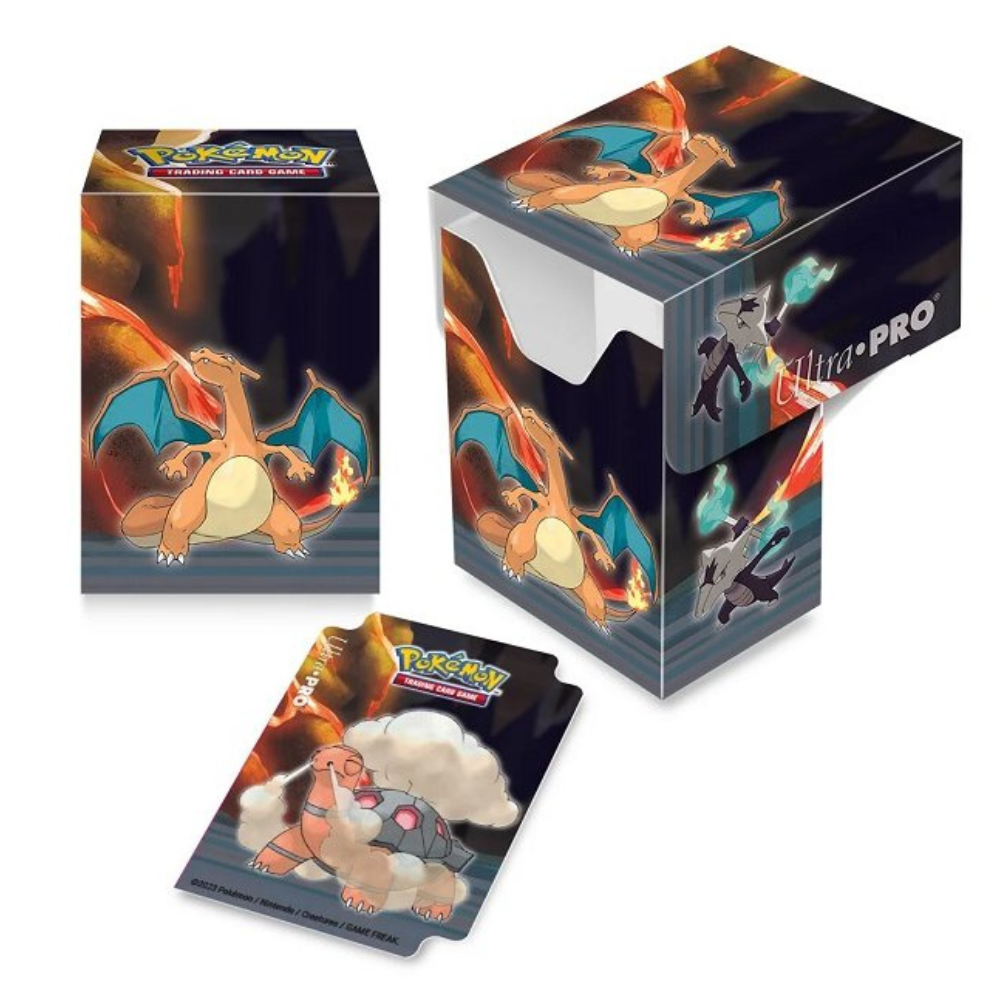 Ultra Pro Pokémon Gallery Series: "Scorching Summit" Deck Box - Motiv: Glurak, Alola-Knogga, Amfira & Qurtel