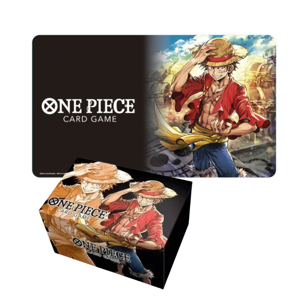 One Piece Card Game: Playmat und Storage Box Set "Monkey.D.Luffy"