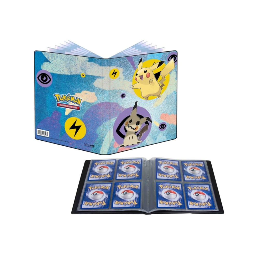 Ultra Pro Pokémon: Sammelalbum " Pikachu & Mimikyu / Mimigma" 4-Pocket Portfolio - für bis zu 80 Sammelkarten + Platz für 4 übergroße Karten