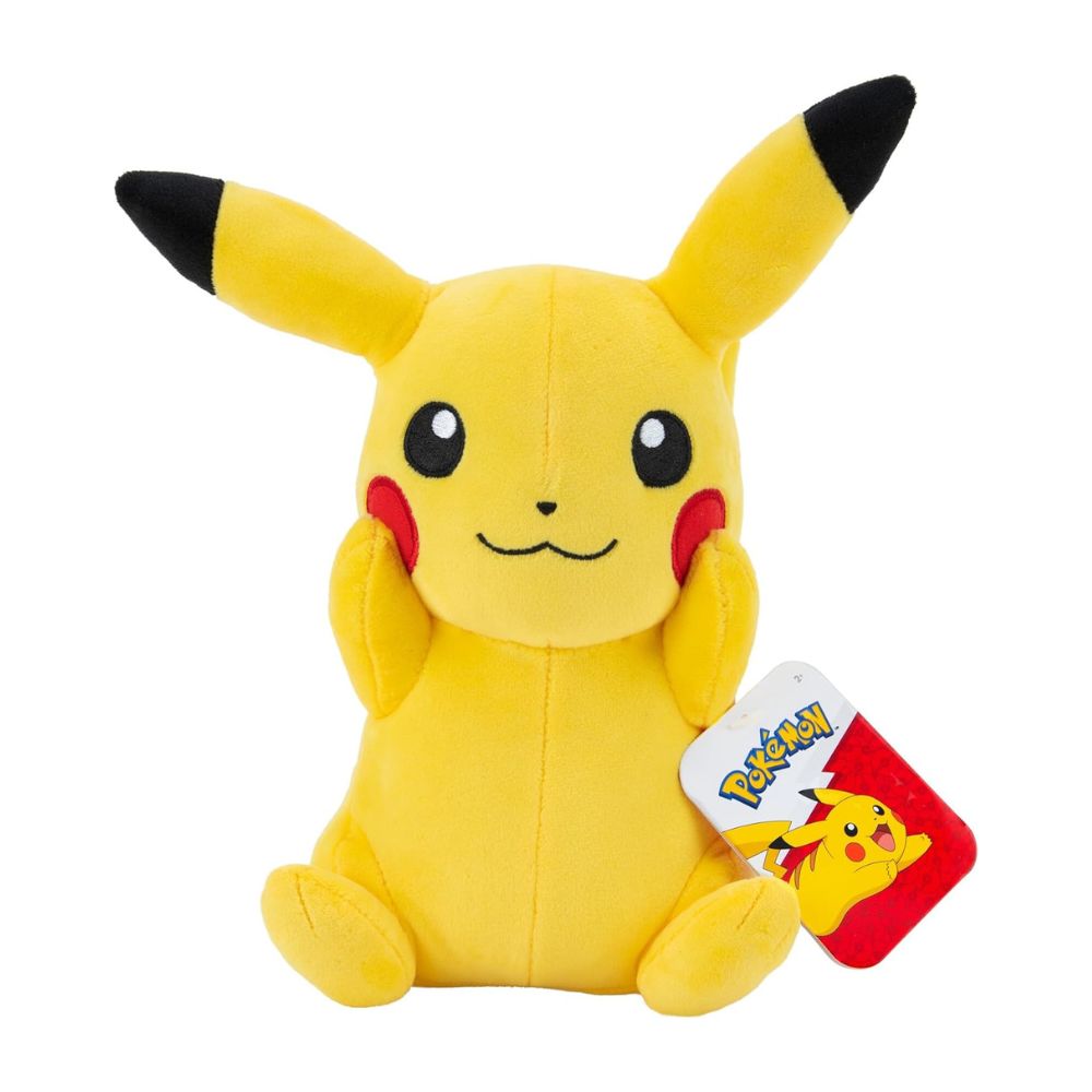 Jazwares Pokémon Plüsch flauschiges Kuscheltier für Kinder Pikachu - 20 cm