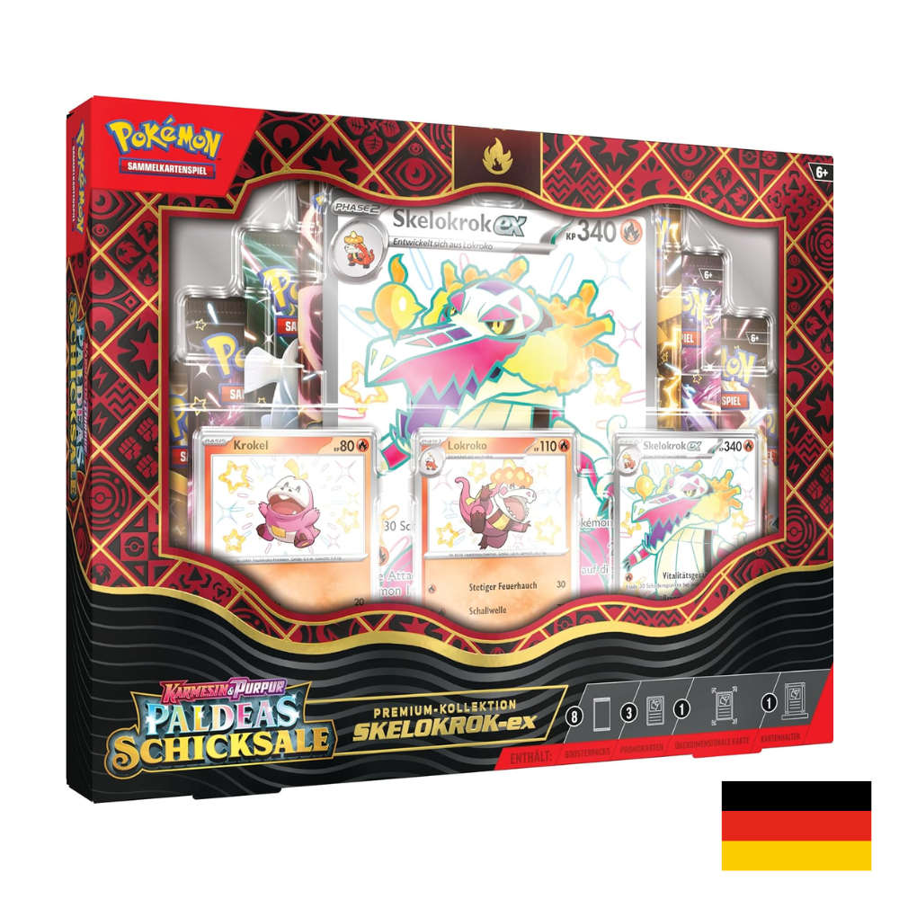 Pokémon Karmesin & Purpur: Paldeas Schicksale Premium-Kollektion "Skelokrok-ex" (DE)