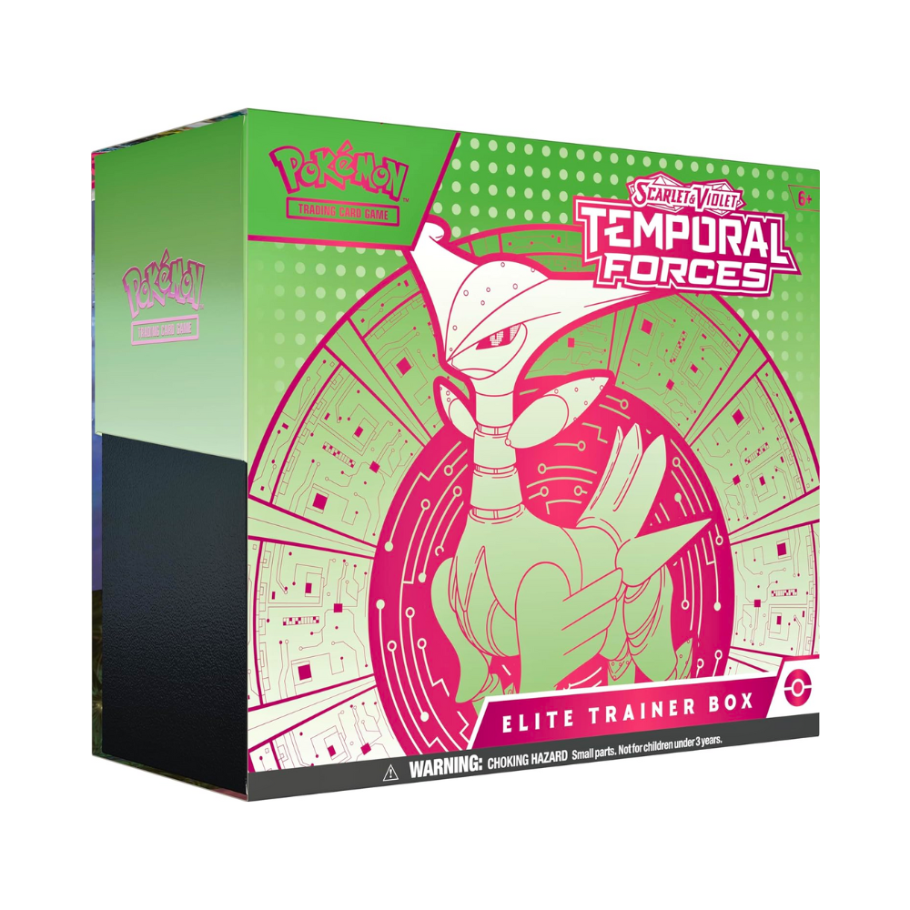 Pokémon Scarlet & Violet Temporal Forces Elite Trainer Box Version Iron Leaves auf englisch