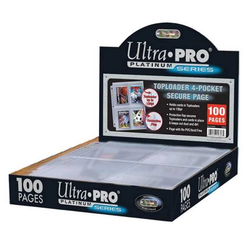 Ultra Pro Platinum Serie Toploader 4-Pocket Secure-Seite 100 seitig