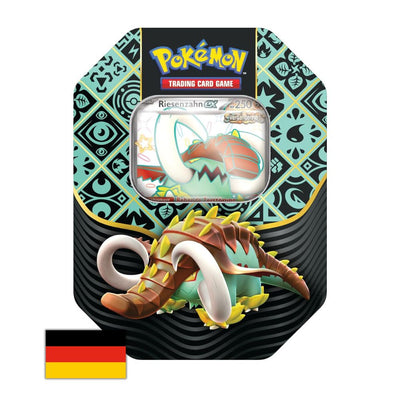 Pokémon Karmesin & Purpur Paldeas Schicksale Tin Box Schillerndes Riesenzahn-EX (DE)