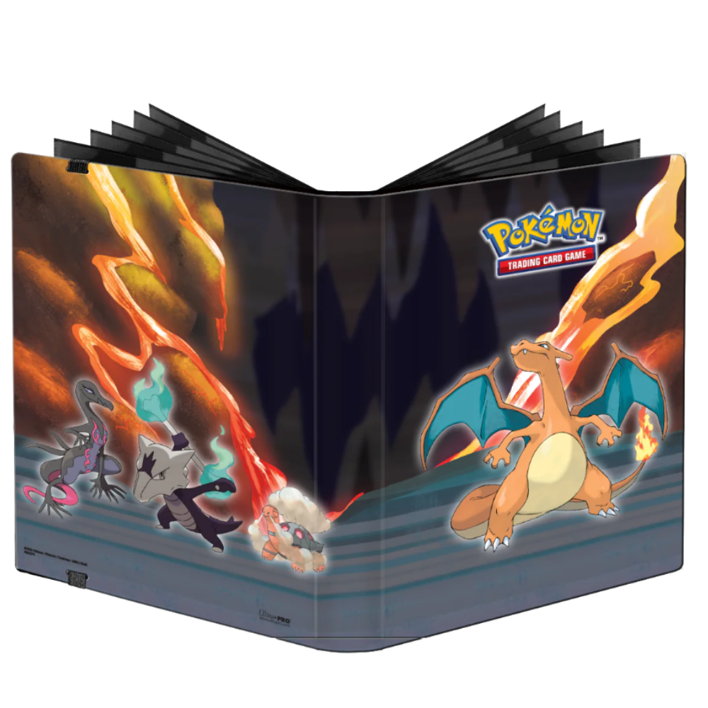 Ultra Pro Pokémon Gallery Series: "Scorching Summit" Sammelalbum 9-Pocket Pro Binder - mit Gummiband