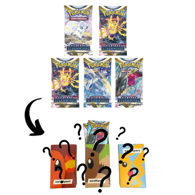 Pokémon Silberne Sturmwinde: 5 x Booster Packung mit zufälliger Kartenbox