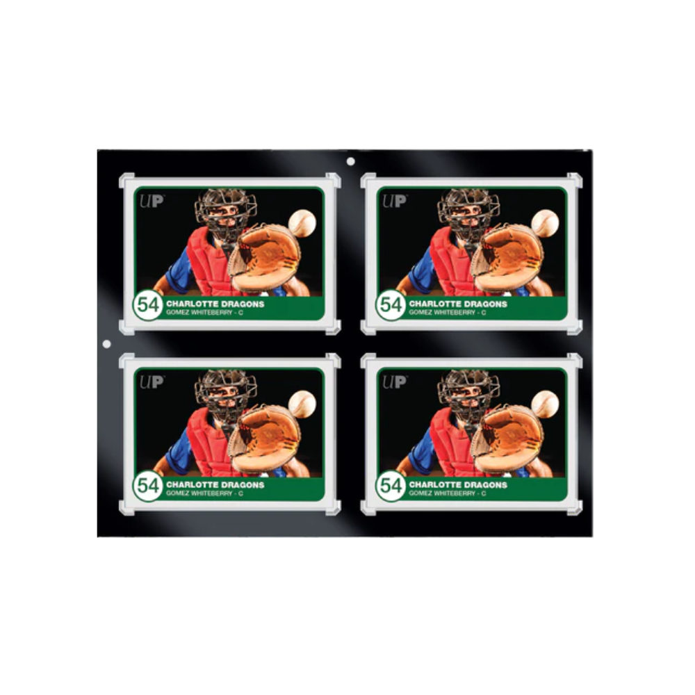 Ultra Pro: 130 PT 4-Card Black Border One Touch mit Magnet-Verschluss - Zum Präsentieren und Schützen deiner Lieblings-Sammelkarten