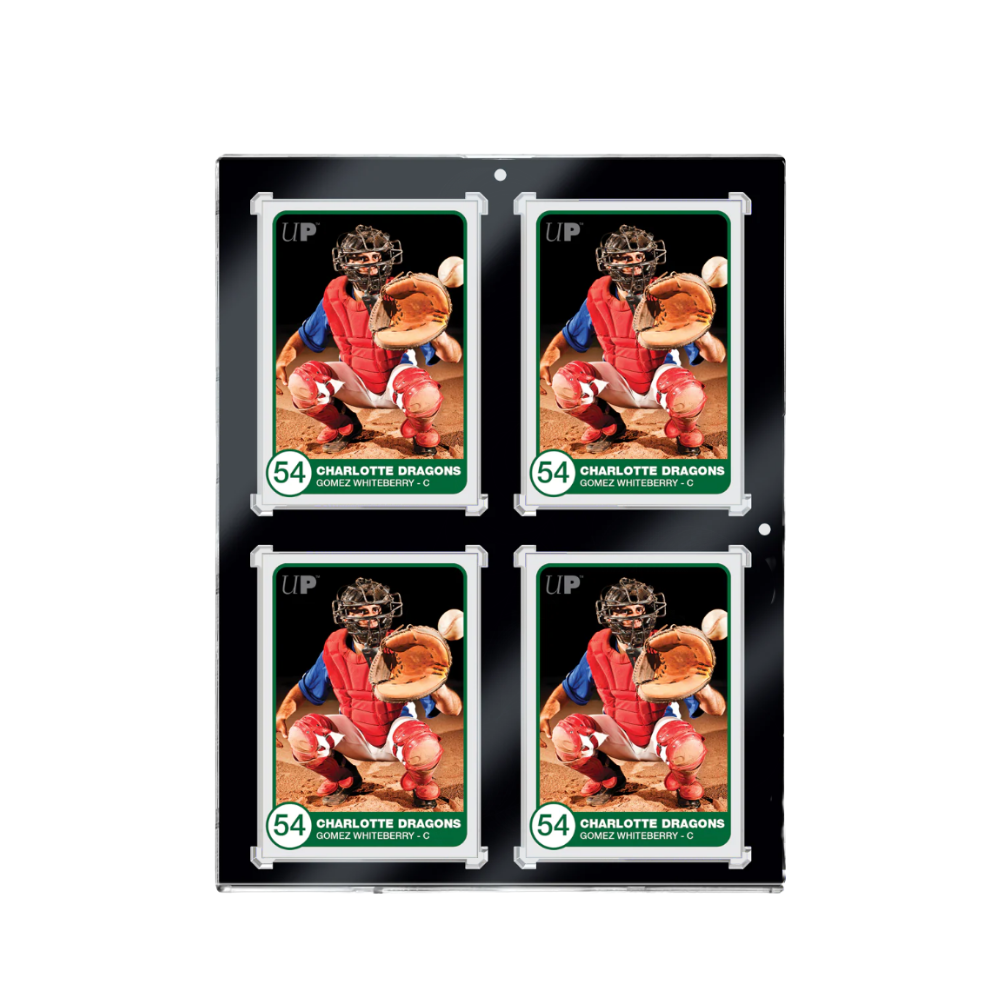 Ultra Pro: 130 PT 4-Card Black Border One Touch mit Magnet-Verschluss - Zum Präsentieren und Schützen deiner Lieblings-Sammelkarten