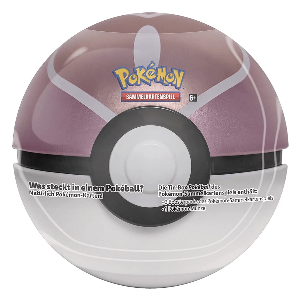 Pokémon Tin-Box Pokéball mit Boosterpacks in verschiedenen Farben