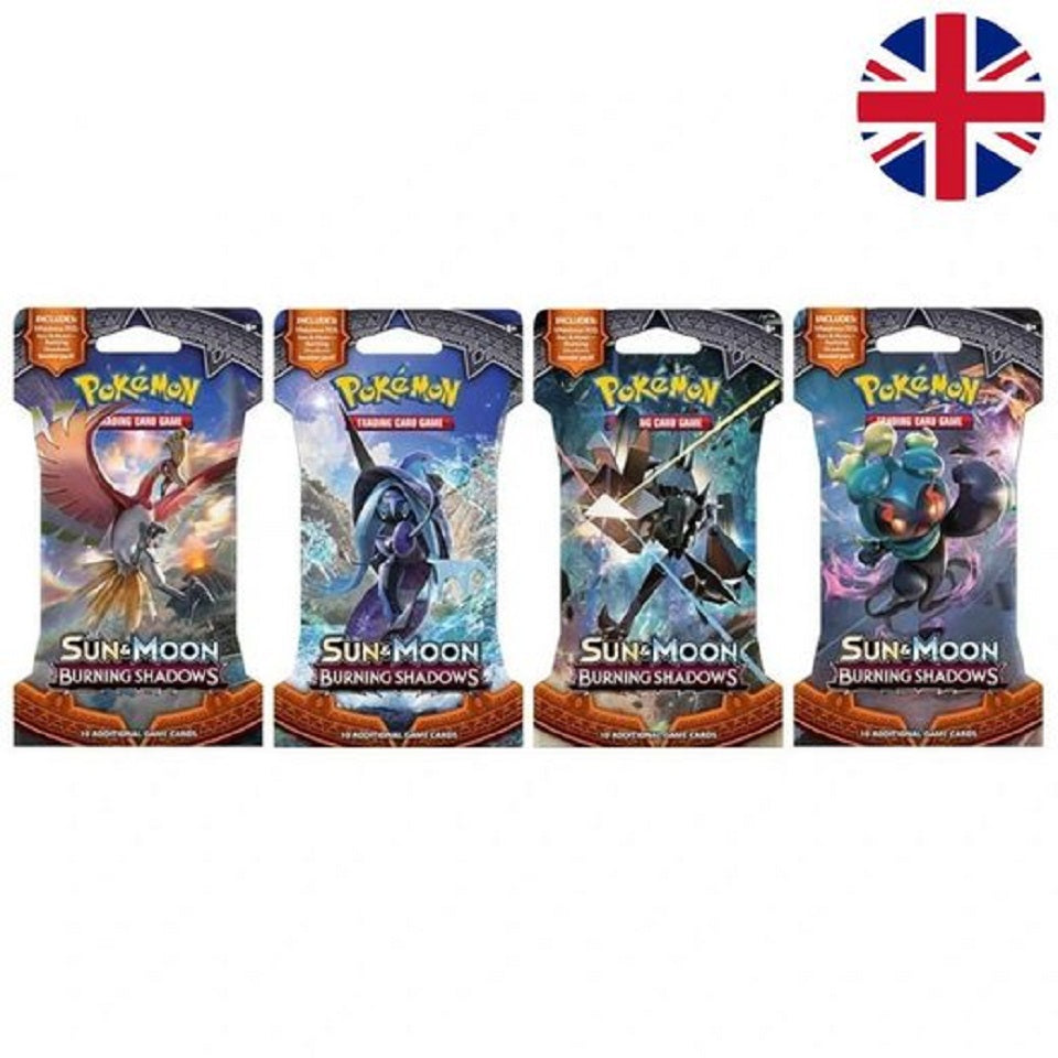 Pokémon Sun &  Moon Burning Shadows 1x Booster Blister Packung - englisch