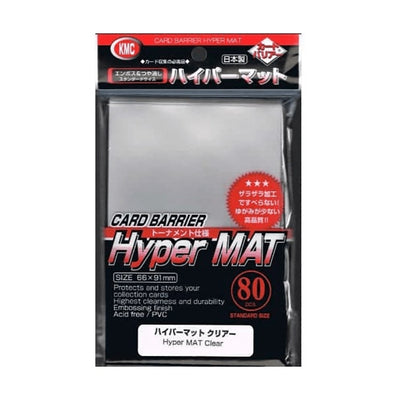 KMC Sammelkarte Standard Sleeves  80 Matte Kartenhüllen  Hyper Mat Clear für Karten mit einer Größe von 92x66mm