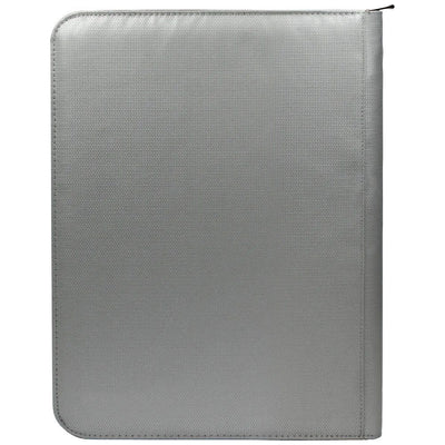 9-Pocket Zippered PRO-Binder - Silber - aus feuerfesten Material